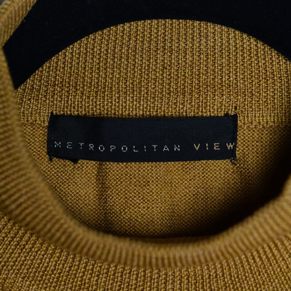 Metropolitan View Mustard Yellow Mock Neck - Picture 3 of 9